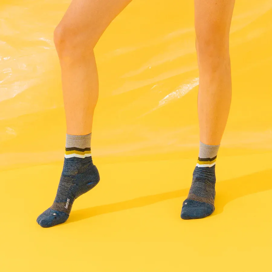 Feetures Merino 10 Cushion Mini Crew løbestrømper navy 1 par
