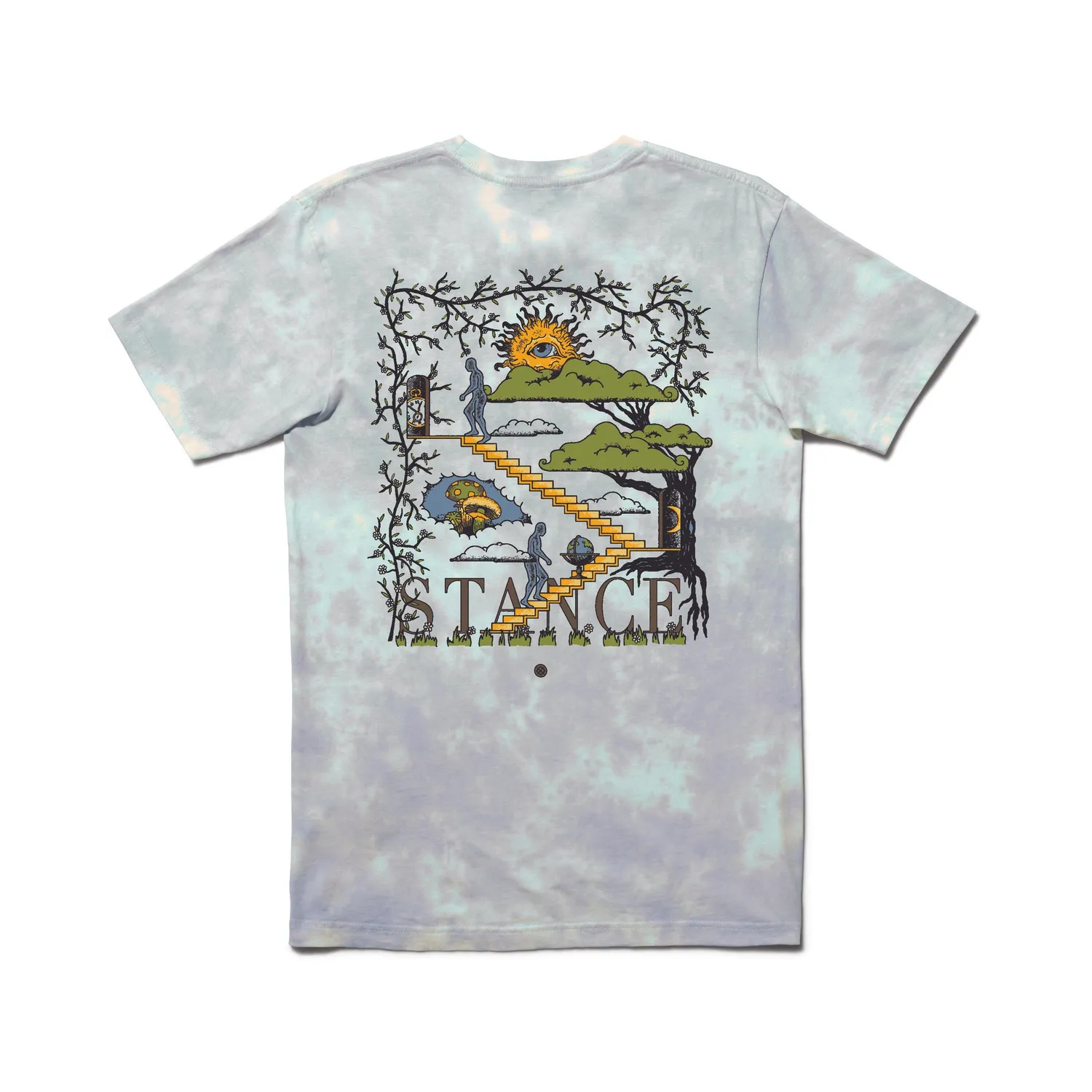 Stance Sol t-shirt Blue Wash mellemvægt bomuld