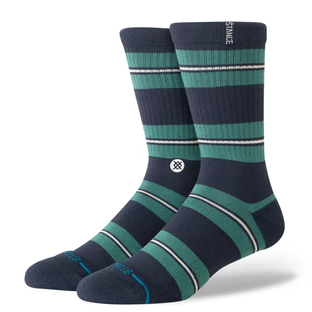 Stance Caesar Stripe Crew strømper grøn medium