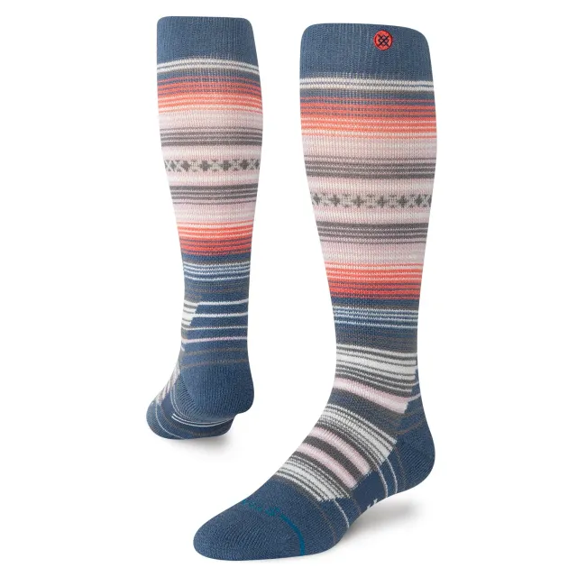 Stance Curren Mid Wool skisok sea blue medium polstring