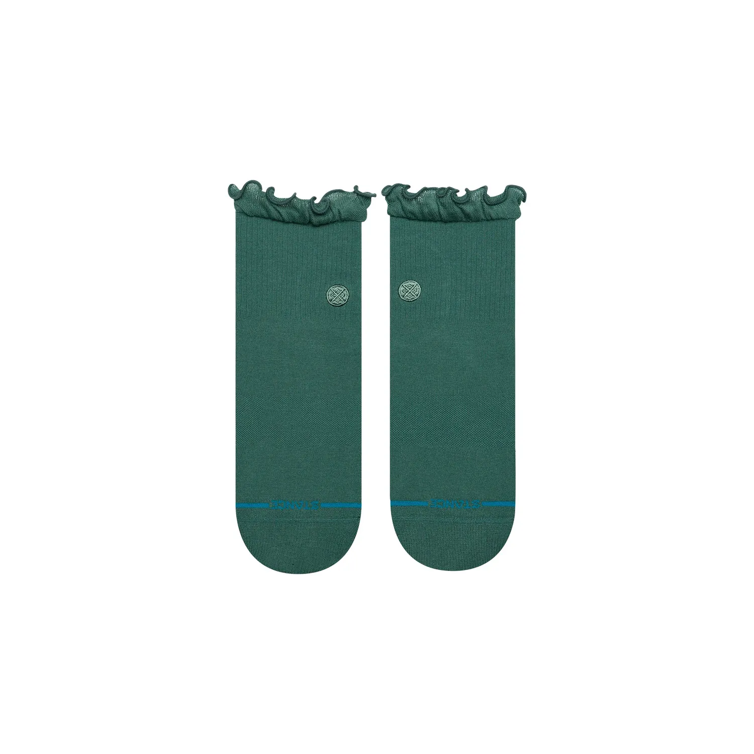 Stance Icon Ruffle Quarter sokker teal let bomuld