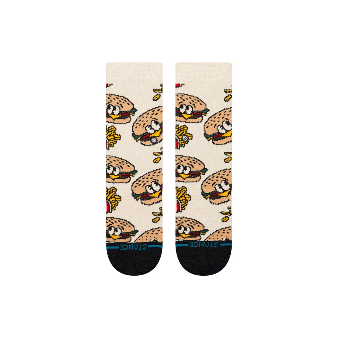 Stance Kids Combo Meal Crew børnestrømper tan åndbar
