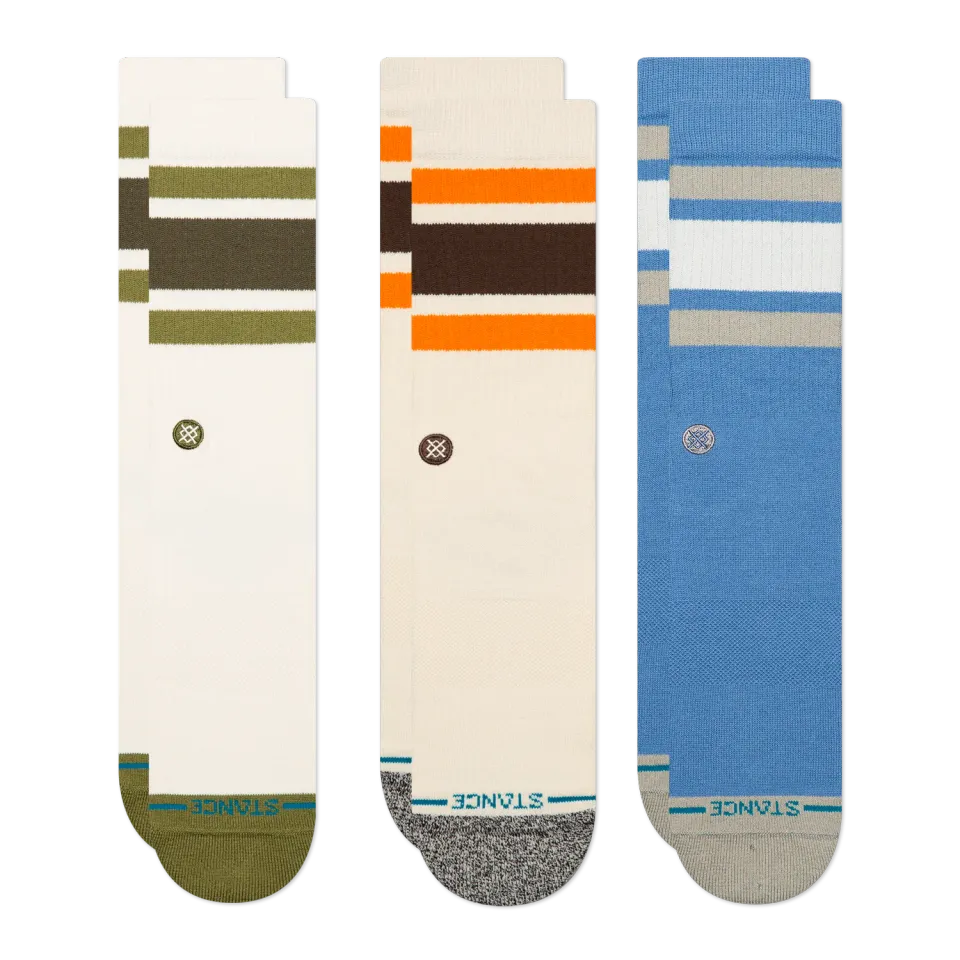 Stance Boyd Crew sokker 3-pak grøn stribet