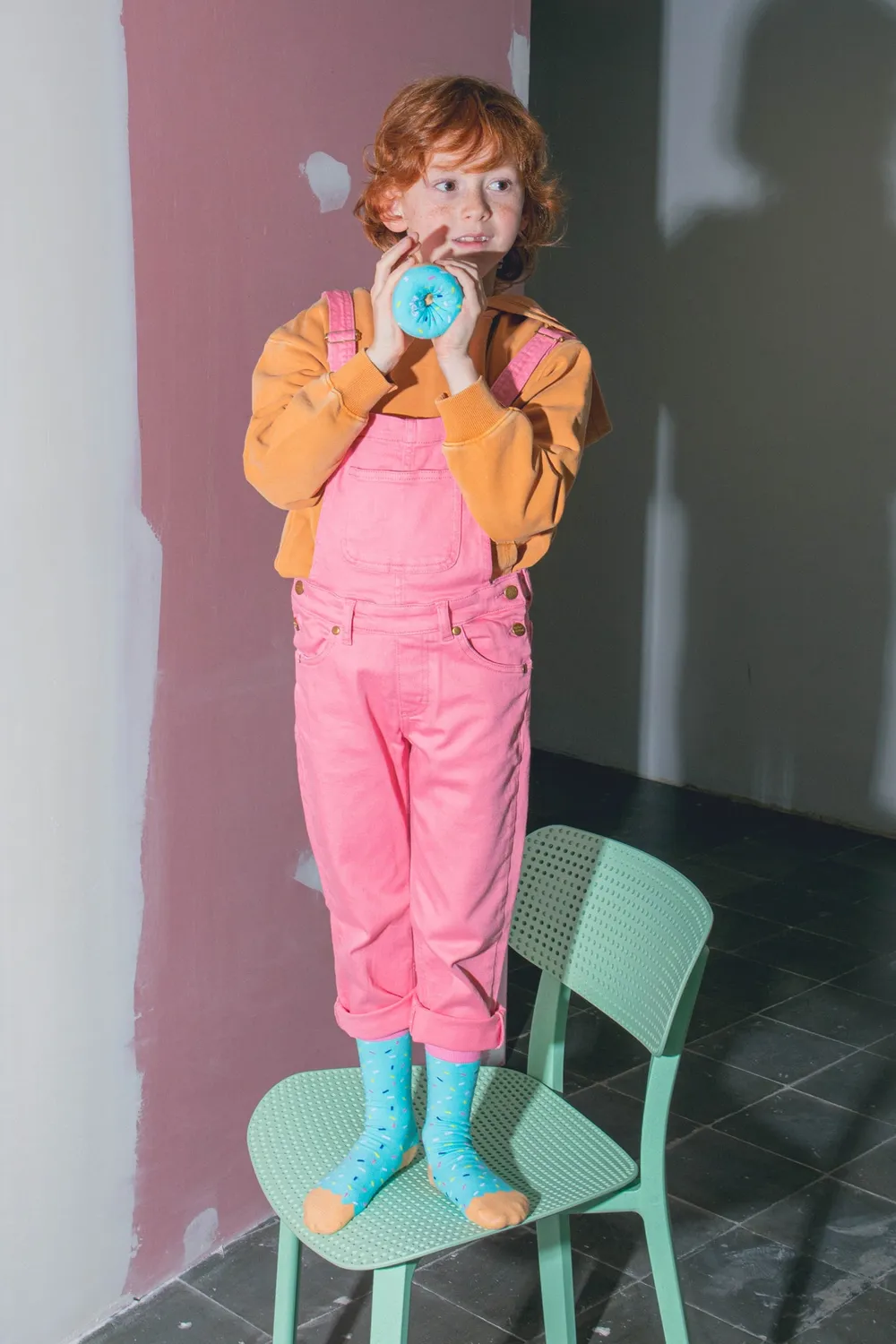 Eat My Socks Joe's Donut Kids Blue børnesokker i bomuld