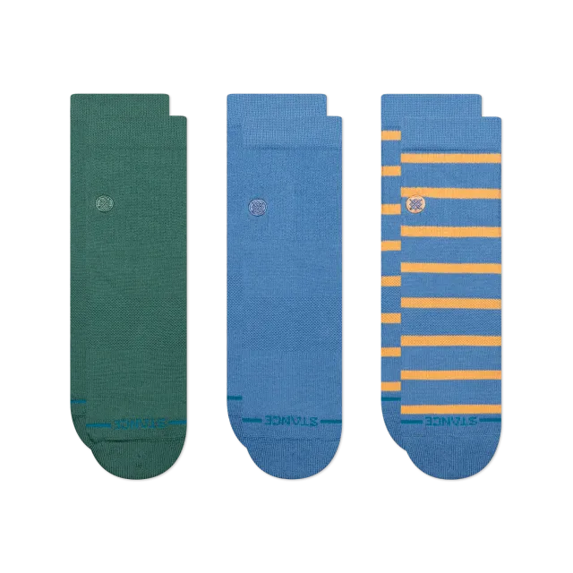 Stance Icon Quarter strømper blå 3-pak bomuld