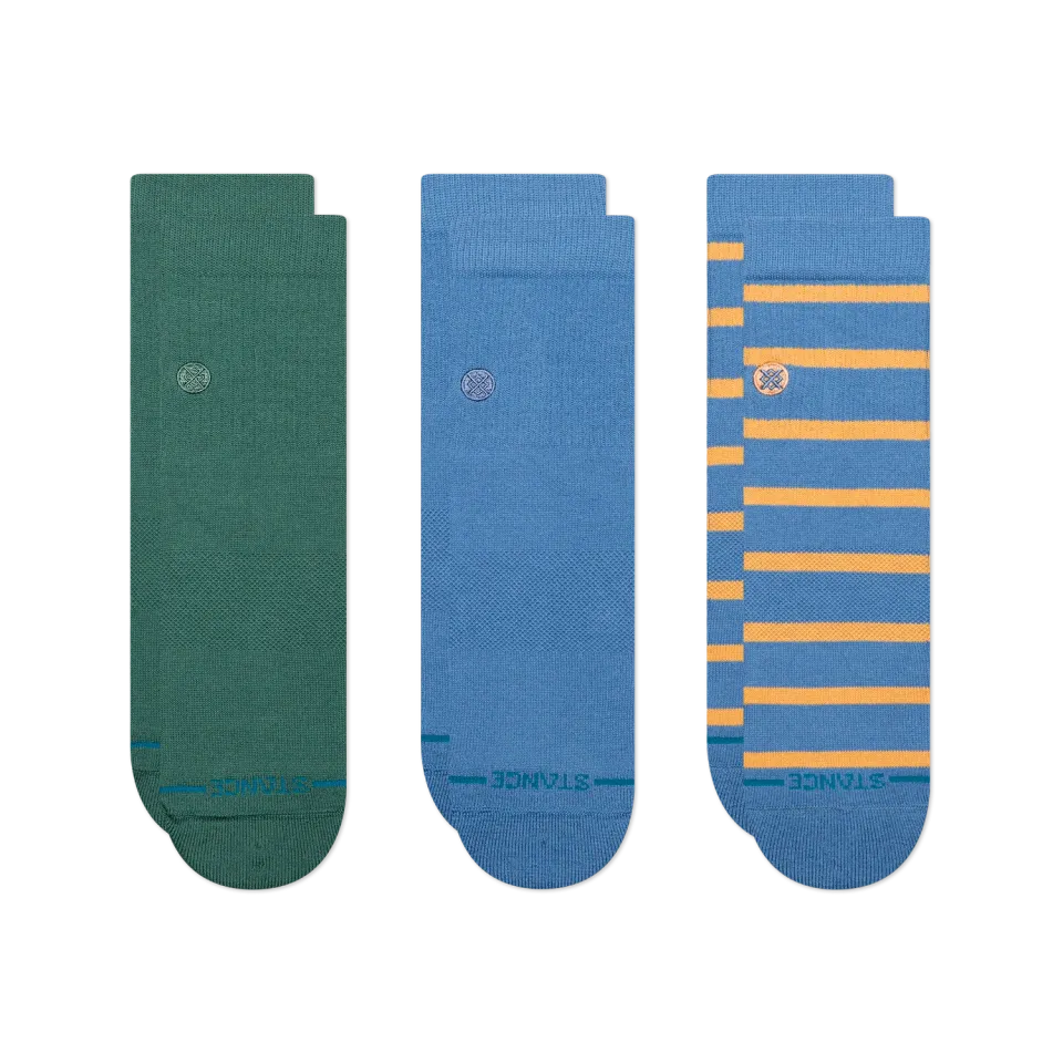 Stance Icon Quarter strømper blå 3-pak bomuld