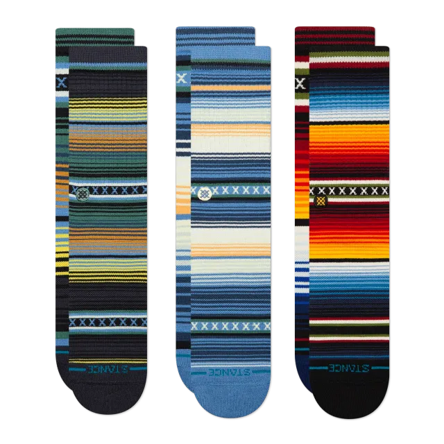 Stance Curren Crew sokker 3-pak rød crew