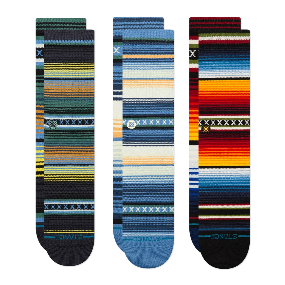 Stance Curren Crew sokker 3-pak rød crew