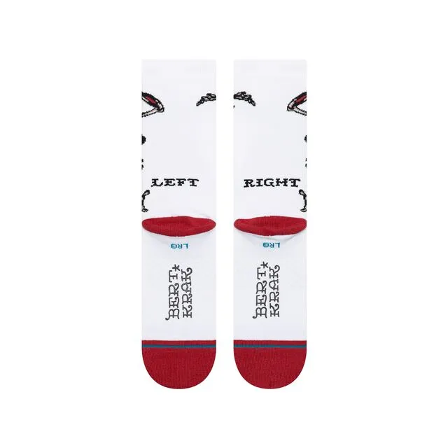 Stance Skeleton Crew strømper hvid medium polstring