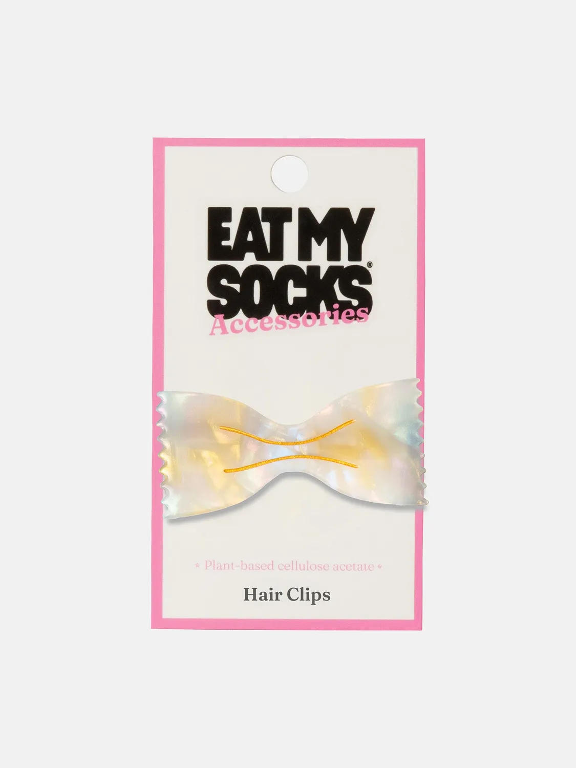 Eat My Socks Farfalle hårspænde acetat pasta