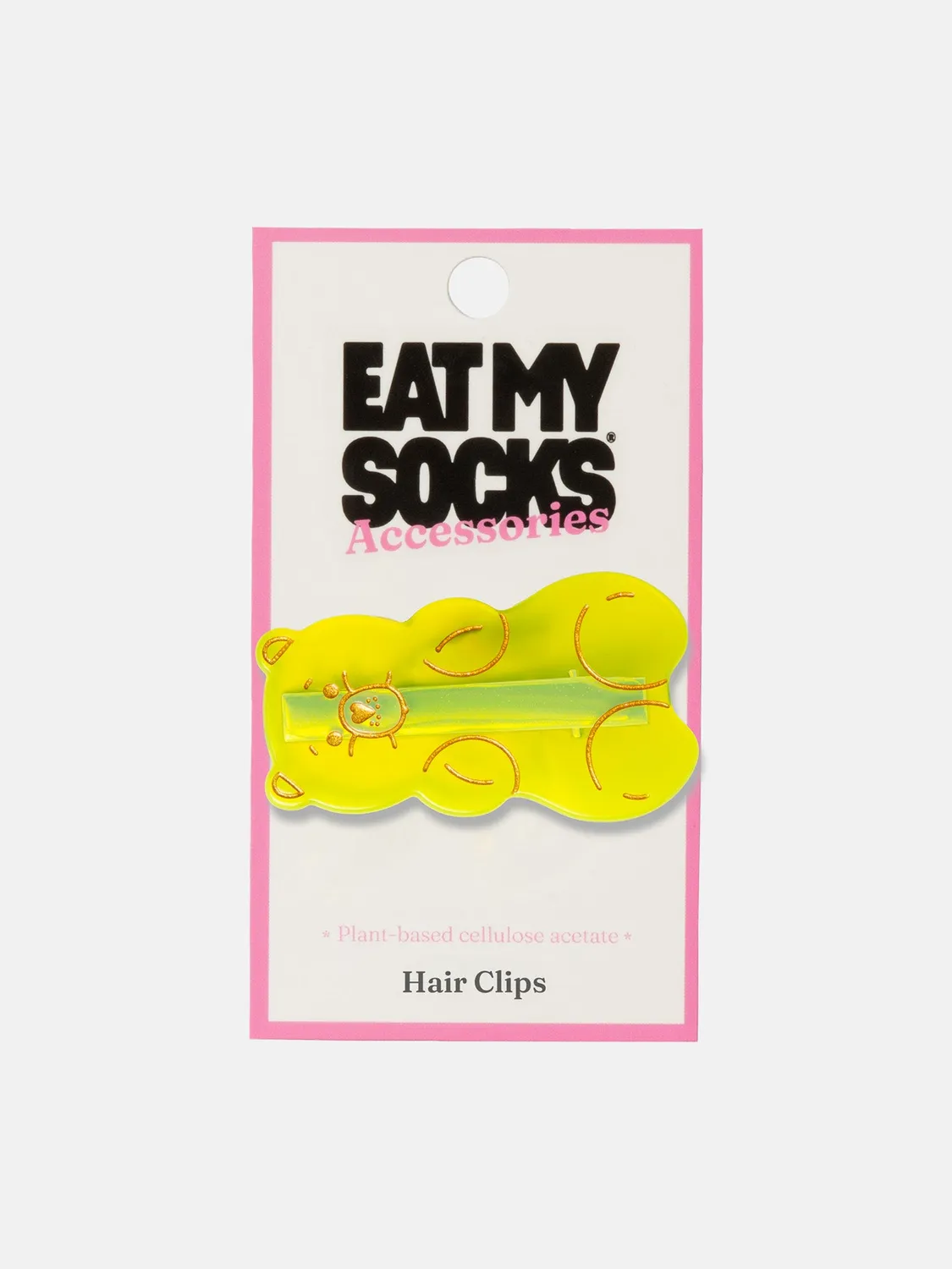 Eat My Socks Yellow Gummy Bear hårspænde
