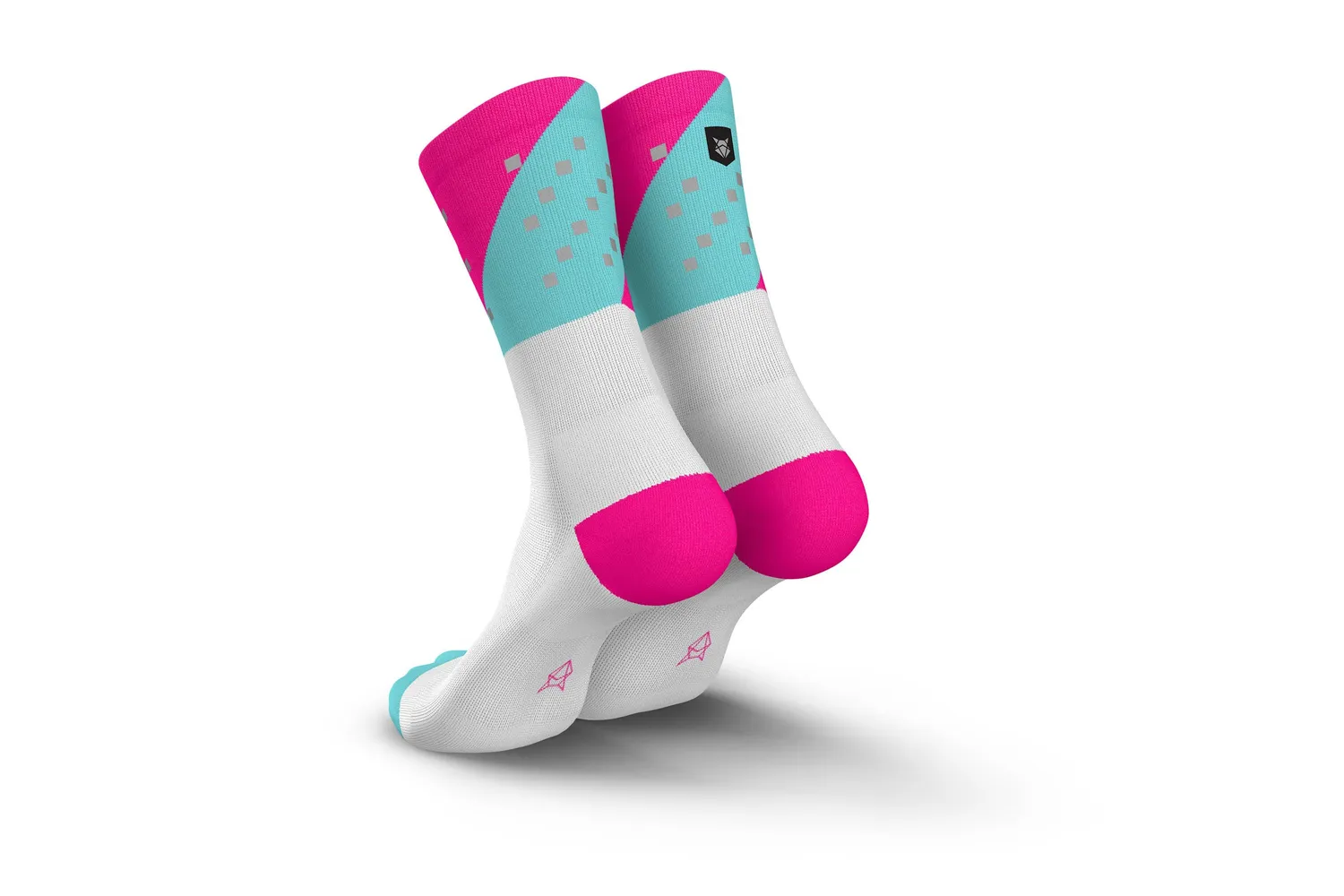 Incylence High-Viz V4 løbestrømper pink mint refleks