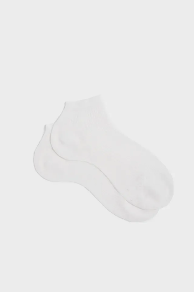Bresciani Essentials Sofia ankelstrømper offwhite bomuld