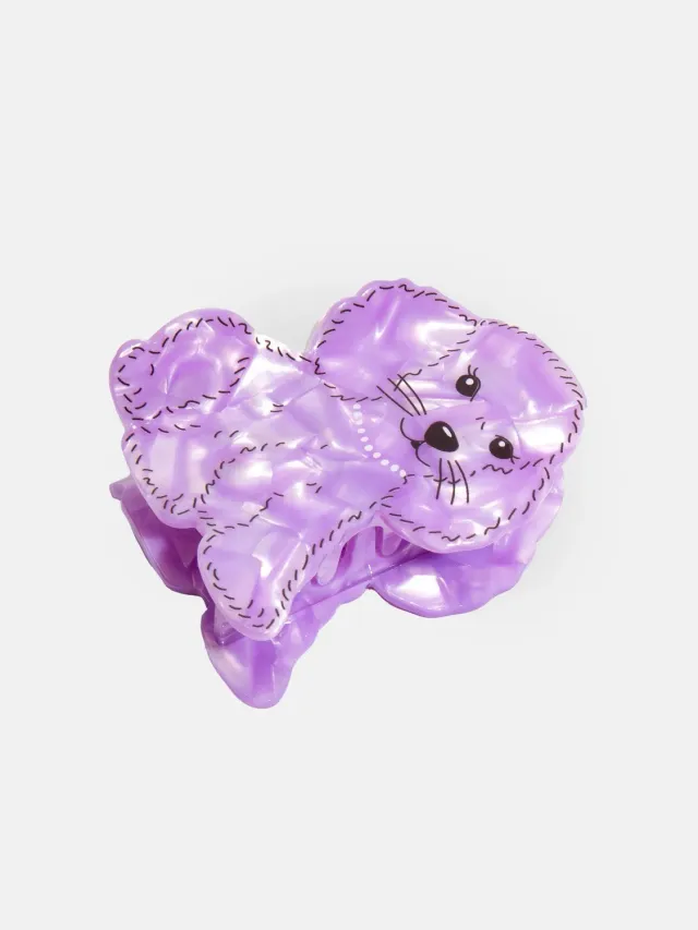 Eat My Socks Purple Dog hårklemme acetat lilla