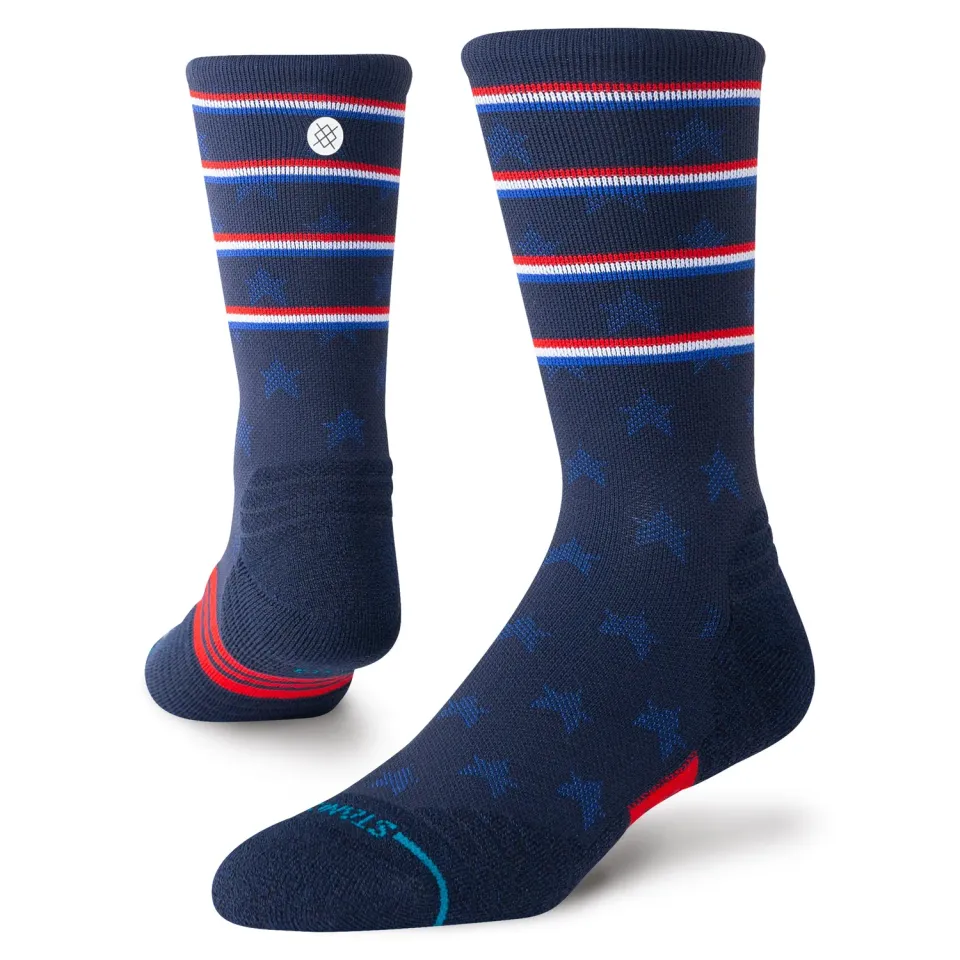 Stance Independence Crew sokker navy – performance