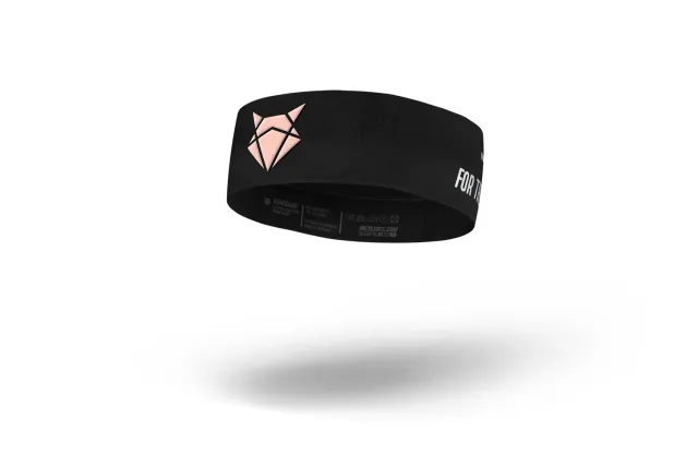 Incylence Headband V2 pandebånd narrow sort lyserød