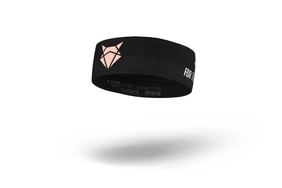 Incylence Headband V2 pandebånd narrow sort lyserød