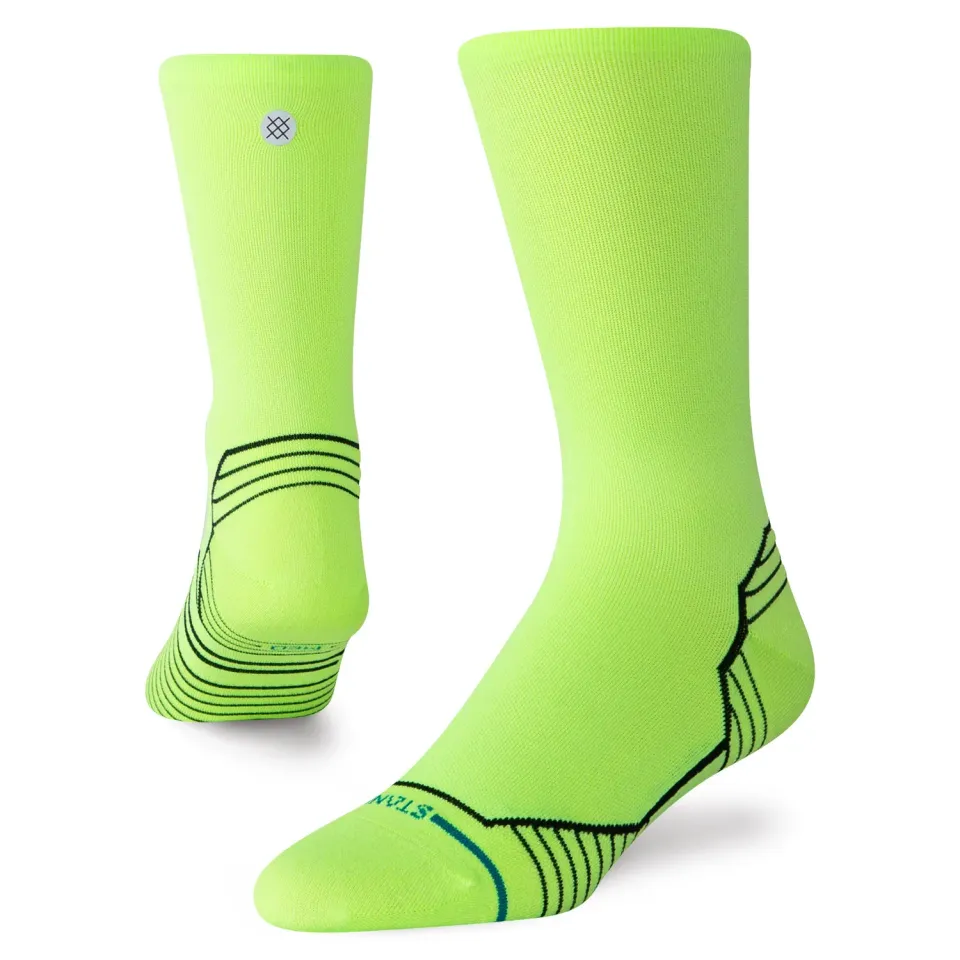 Stance Variegated Ultra Light Crew løbesokker neon green