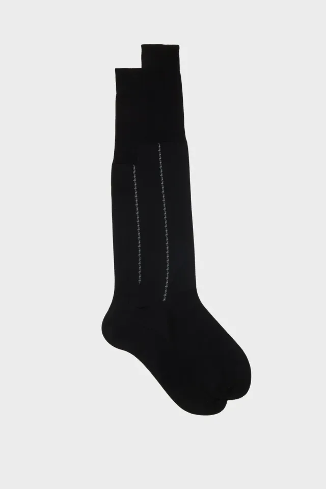 Bresciani Essentials Romeo sokker black let bomuld