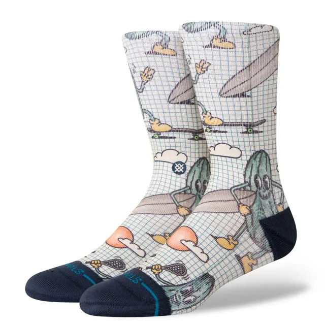 Stance Feeling Pickled Crew sokker creme mellem