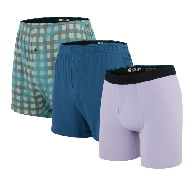 Stance Butter Blend boxershorts 3-pak blå blød