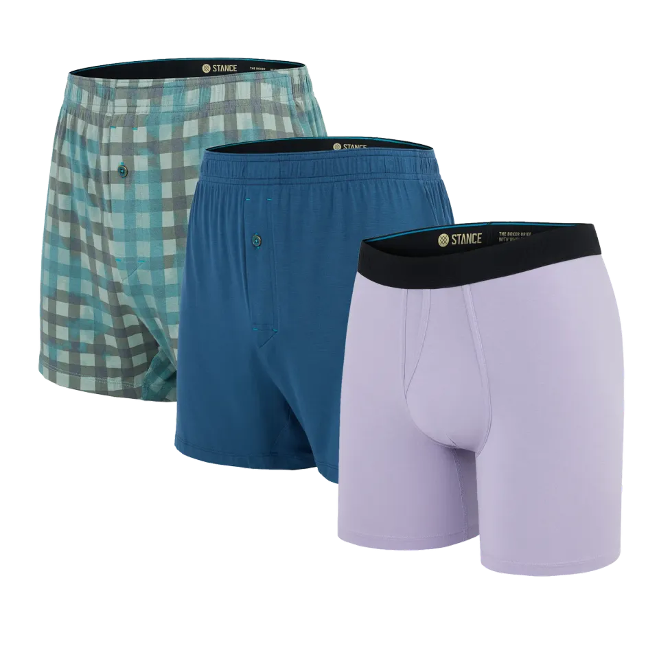 Stance Butter Blend boxershorts 3-pak blå blød