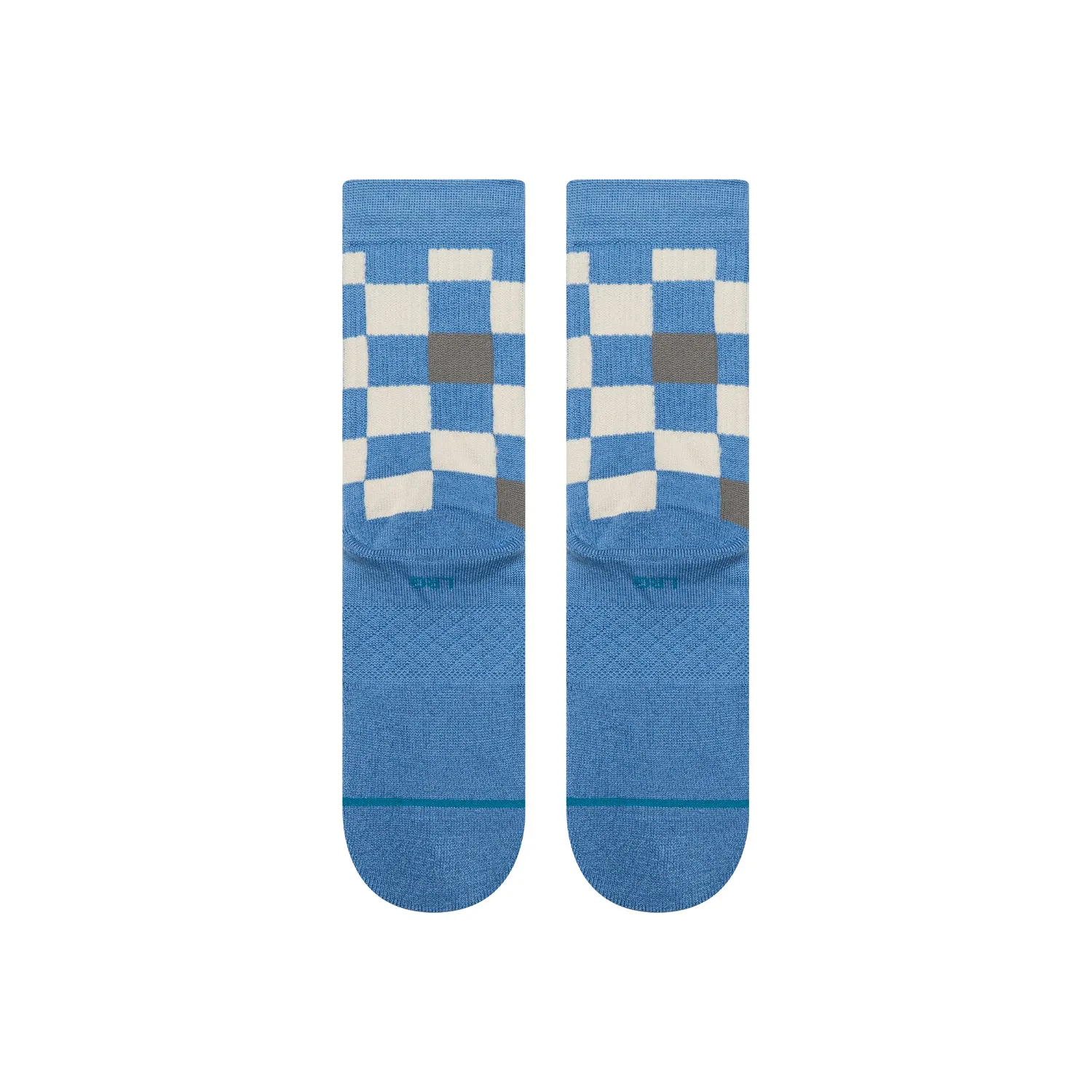 Stance Chef Check Crew børnestrømper blå – ternet