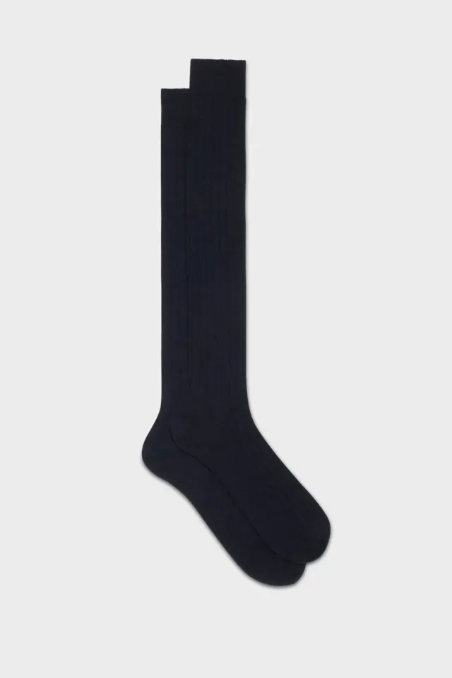 Bresciani Campidoglio herresokker navy cashmere