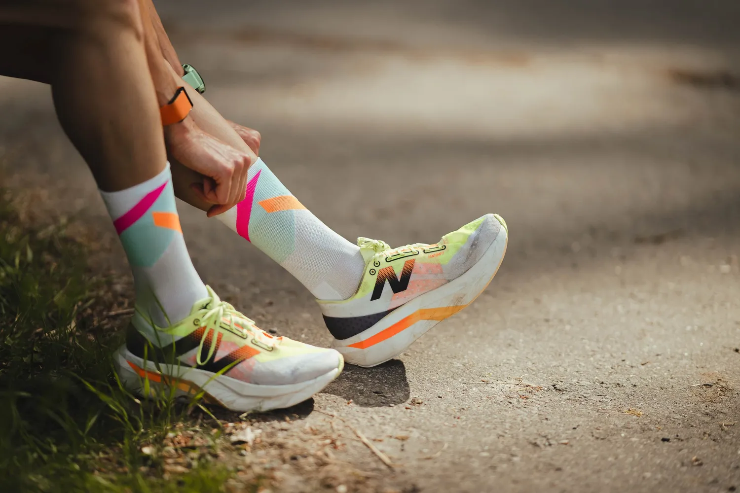 Incylence Ultralight Strikes løbestrømper mint pink – åndbar