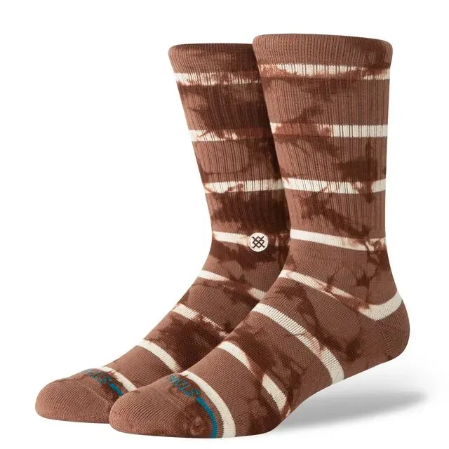 Stance Mojo Crew strømper brun bomuld