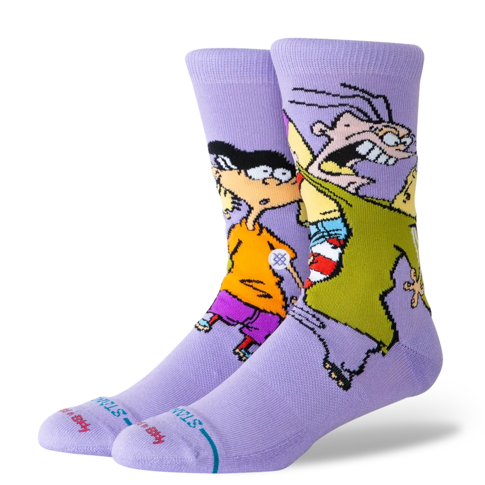 Stance Ed Edd Eddy crew sokker lilla bomuld