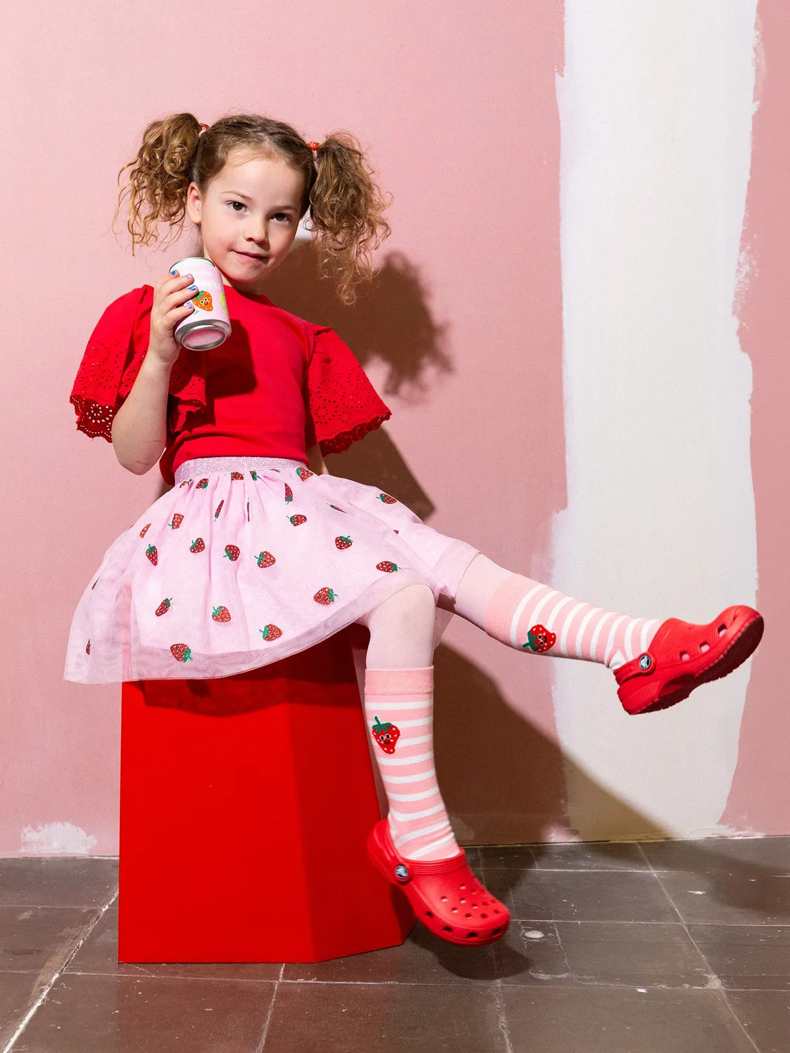 Eat My Socks Strawberry Pop børnesokker 1 par