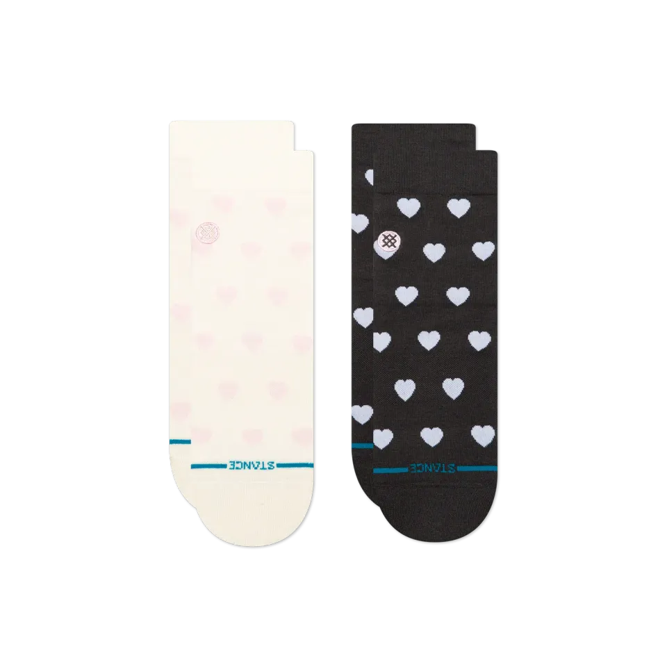 Stance Hearts lowrider strømper 2-pak creme