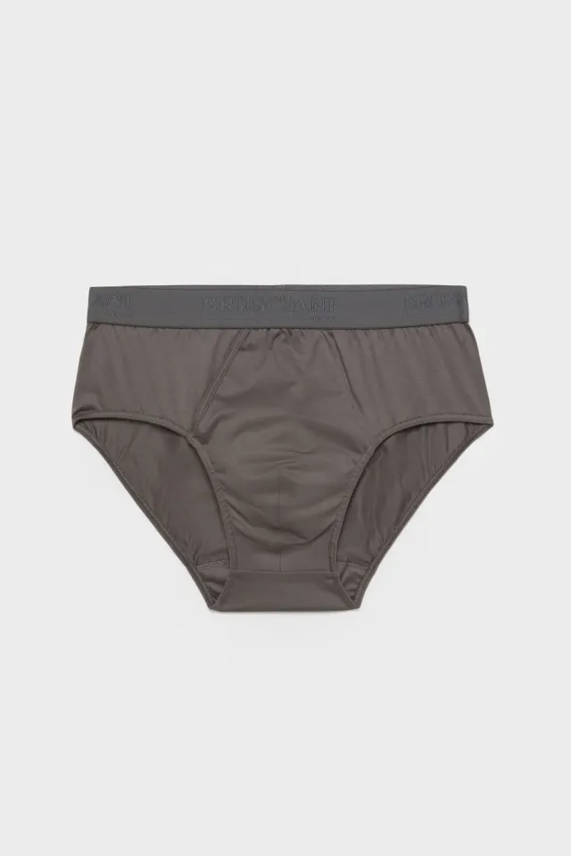 Bresciani Slip herreslip grå 100% bomuld