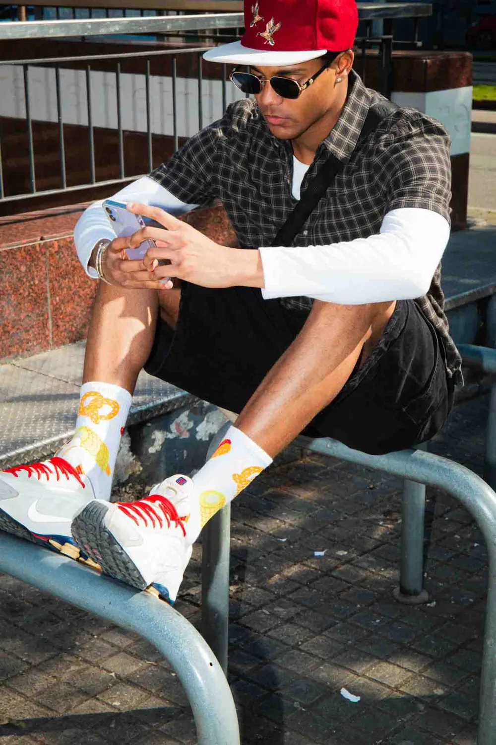 Eat My Socks Hot To Go sokker bomuld hvid