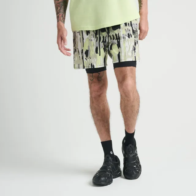Stance Flux Performance shorts green camo liner