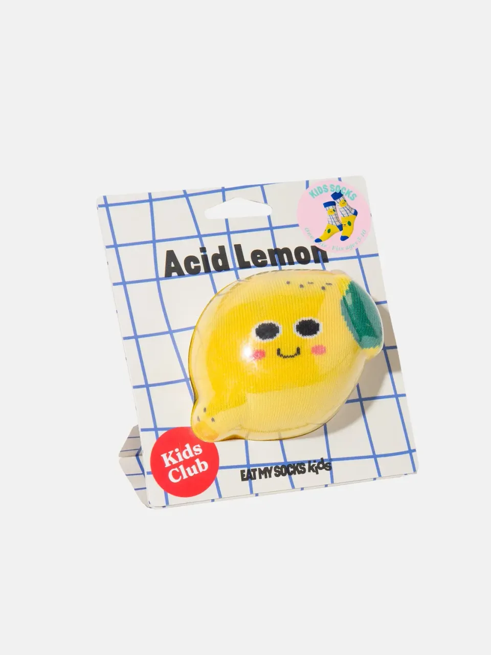 Eat My Socks Acid Lemon Kids børnestrømper citron 1 par