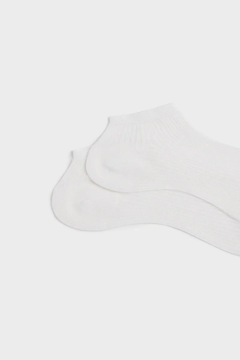 Bresciani Sofia damesokker off white bomuld