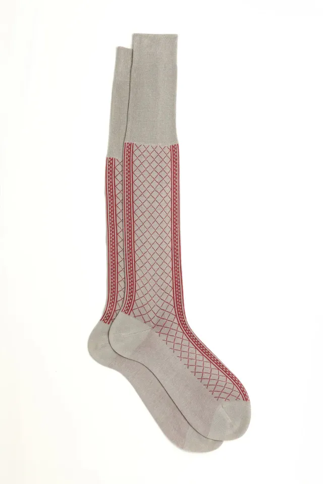 Bresciani Mosaico herresokker beige bomuld lette