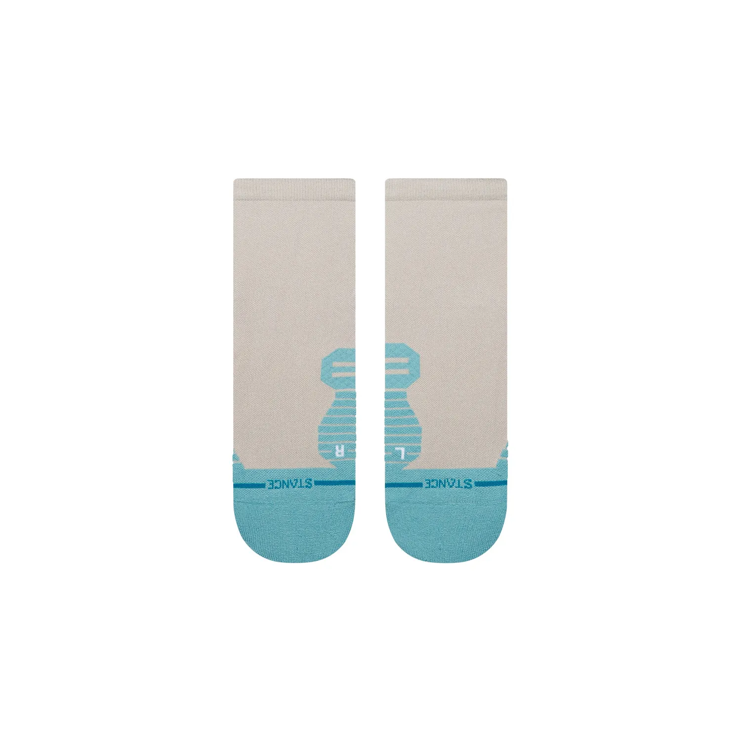 Stance Two Tone Light Quarter løbestrømper lyseblå let polstring