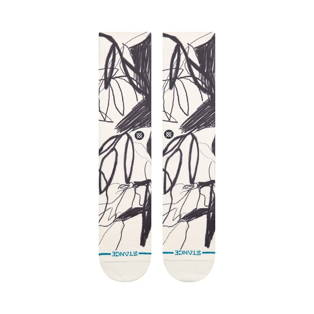 Stance Art Studio crew strømper hvid poly-blend