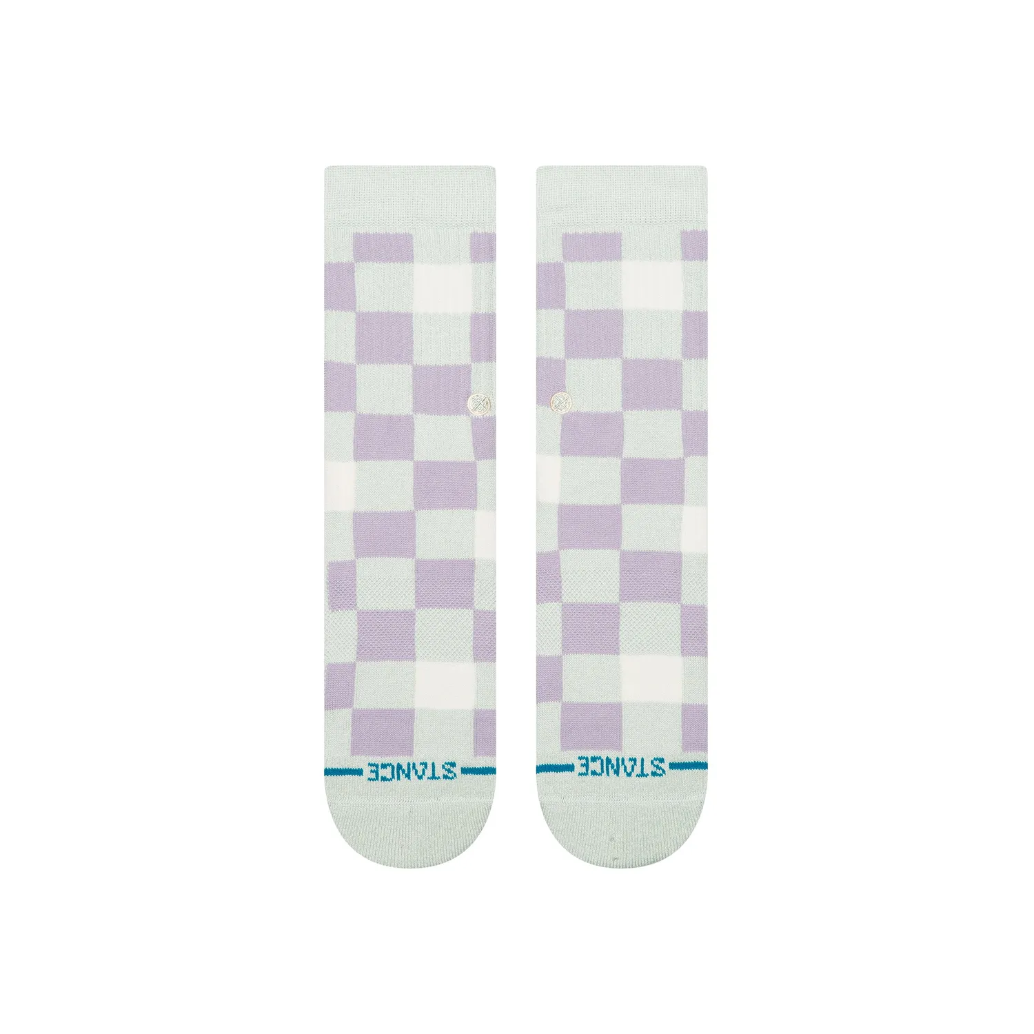 Stance Kids Chef Check Crew Sok lilla bomuld