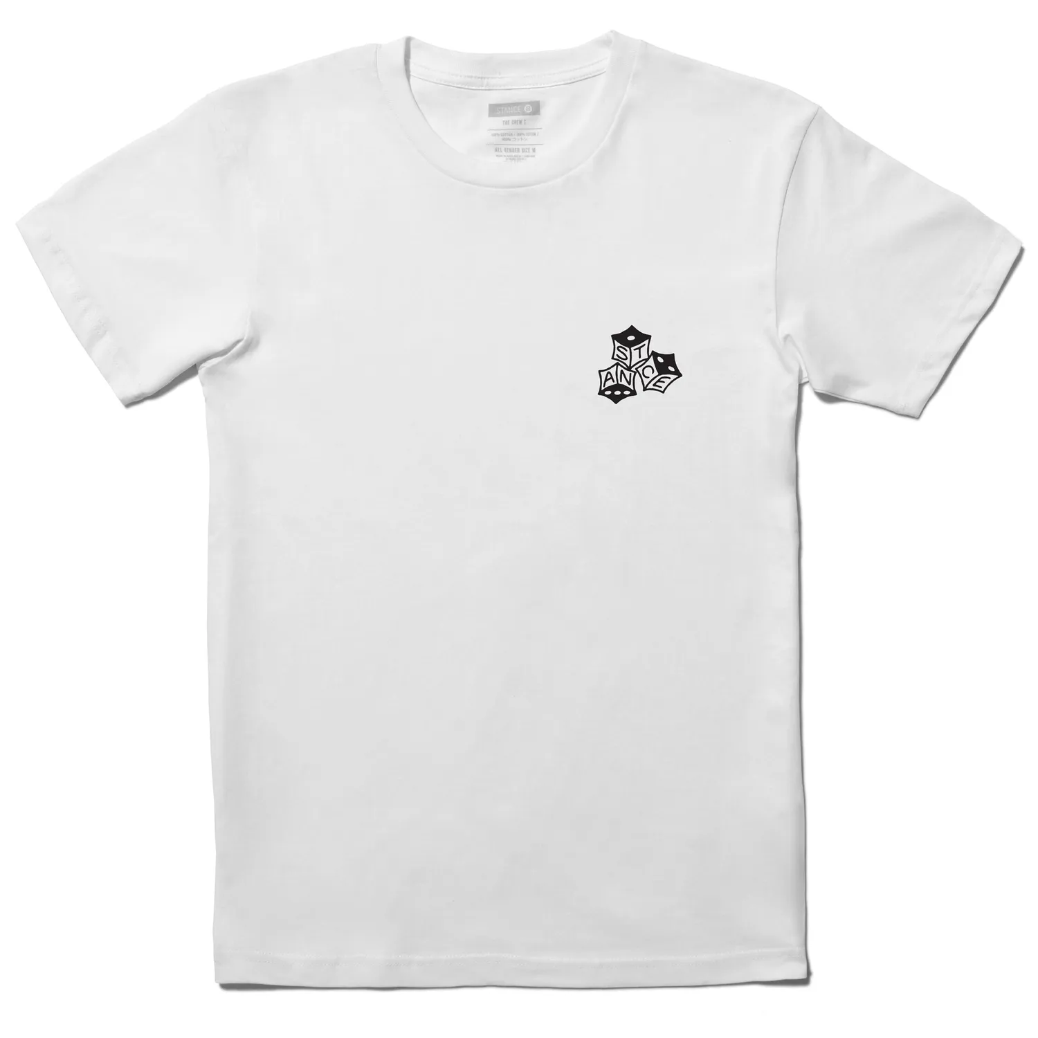 Stance High Roller t-shirt hvid 100% bomuld grafisk