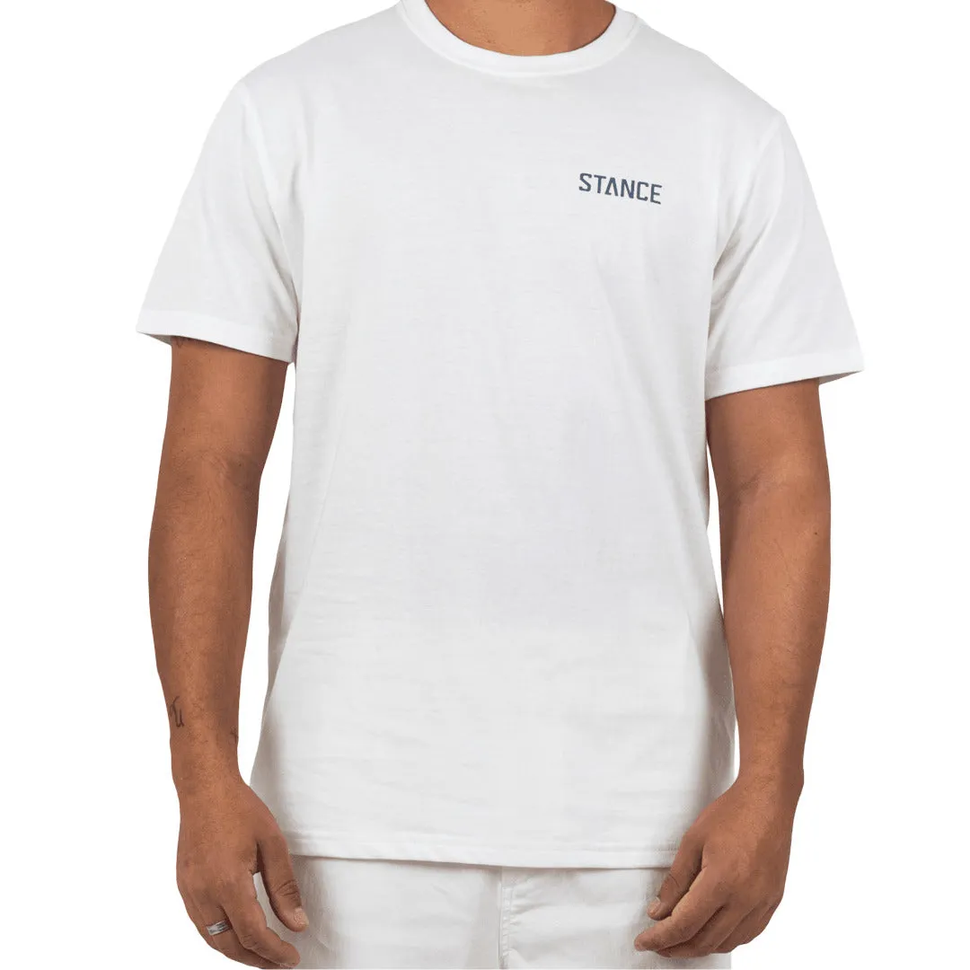 Stance Badge Tee t-shirt hvid 100% bomuld