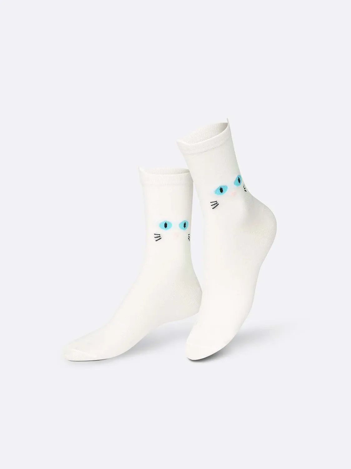 Eat My Socks Cat Walk White sokker kat