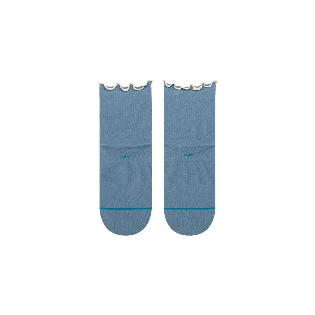 Stance Pop Ruffle Icon Quarter sokker blå let