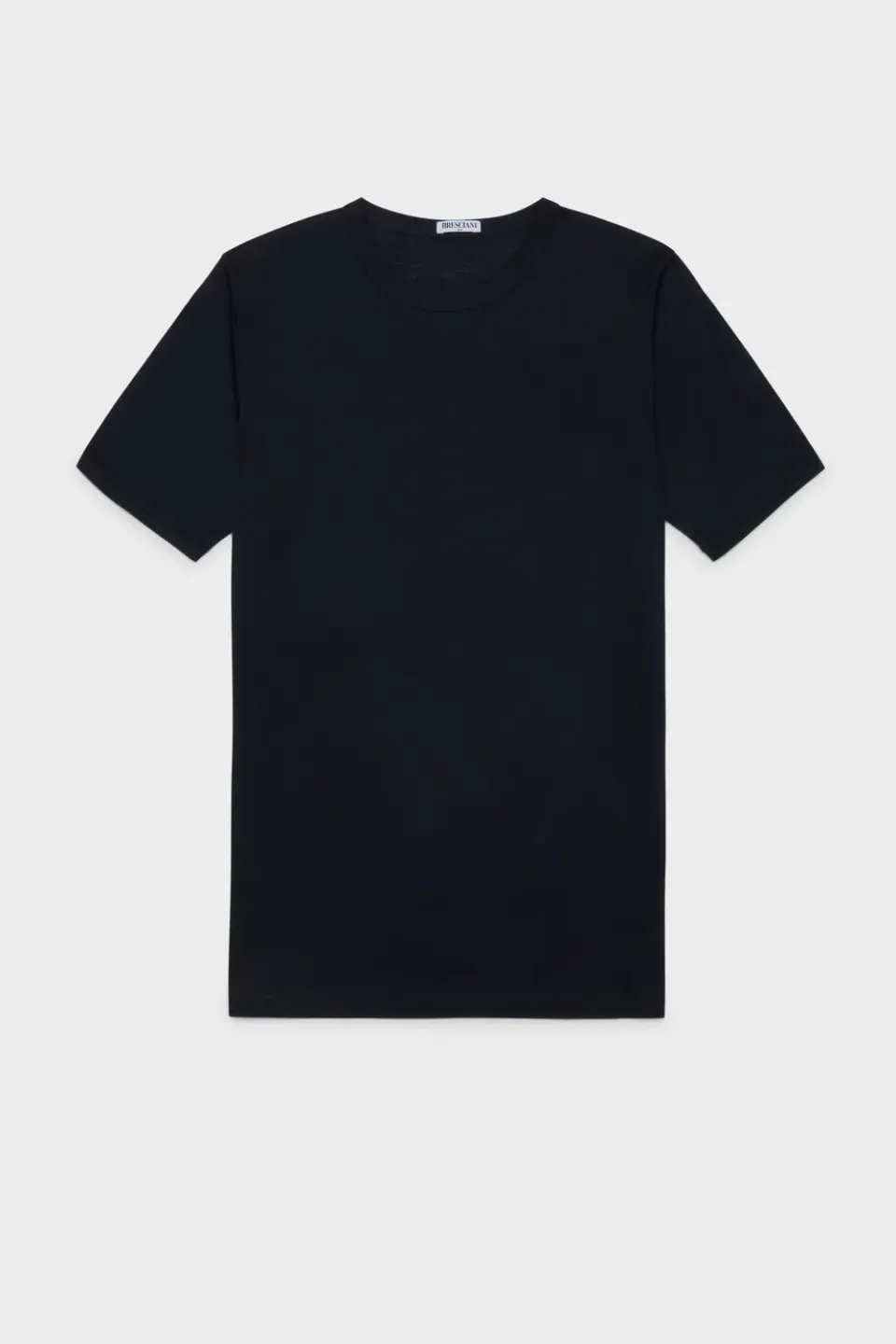 Bresciani Girocollo t-shirt navy bomuld stram pasform