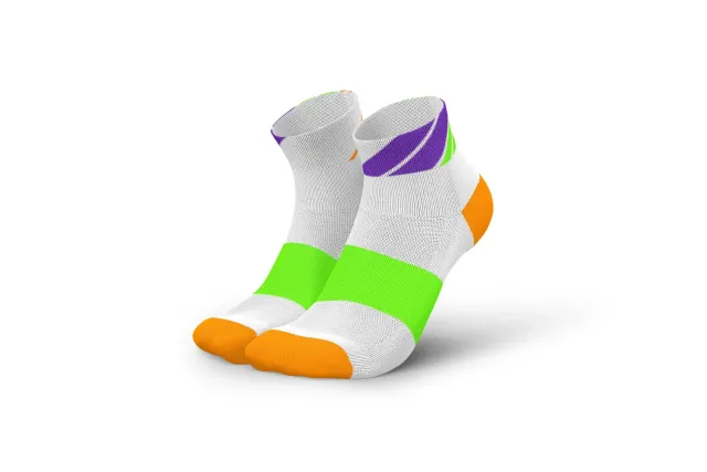 Incylence Running Ladders Short løbestrømper orange grøn åndbar