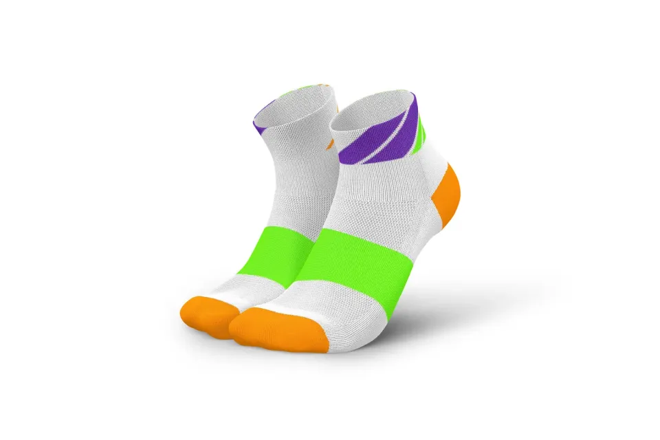 Incylence Running Ladders Short løbestrømper orange grøn åndbar
