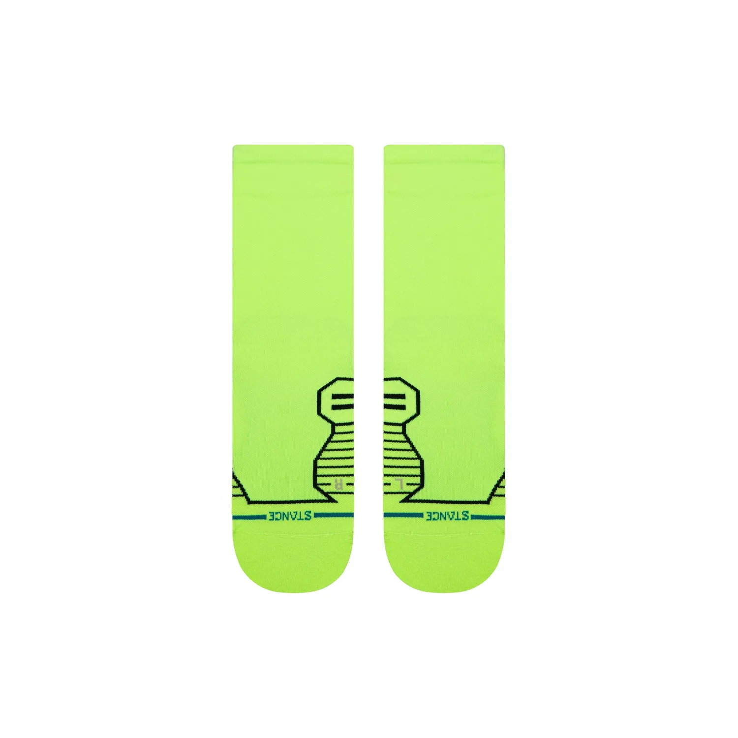 Stance Variegated Ultra Light Crew løbesokker neon green